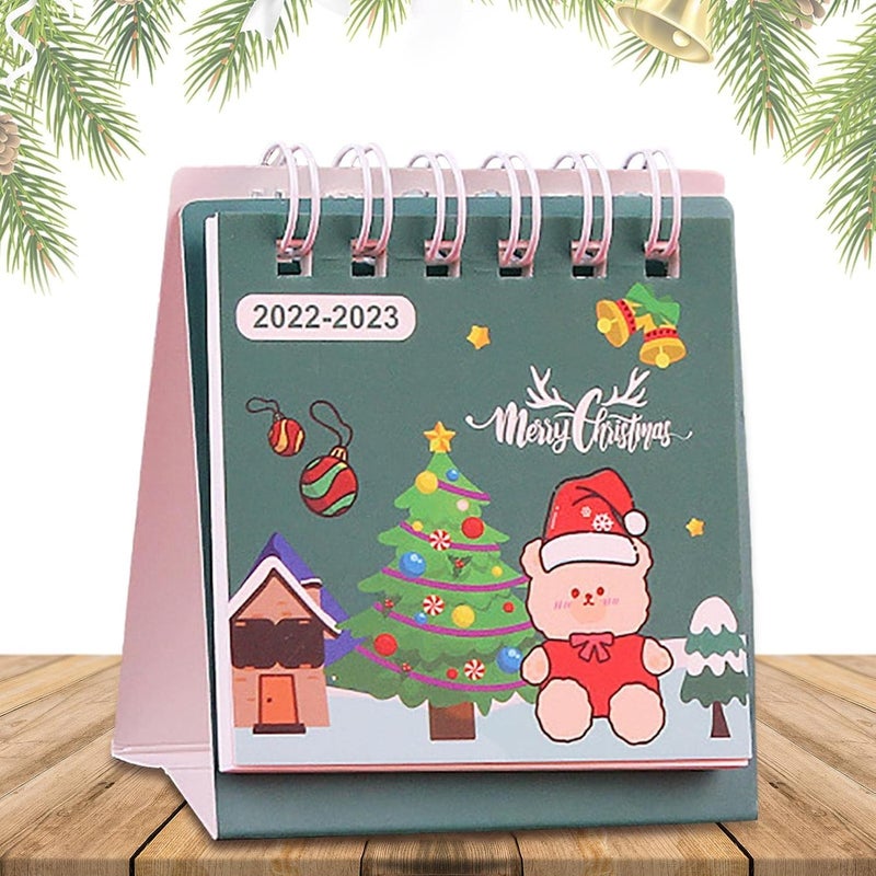 woobles Small Desk Calendar 2022-2023,August 2022 to December 2023 Christmas Calendar - Perfect Christmas New Year's Eve Small Desk Calendar, Suitable for New Year's Eve - Image 1